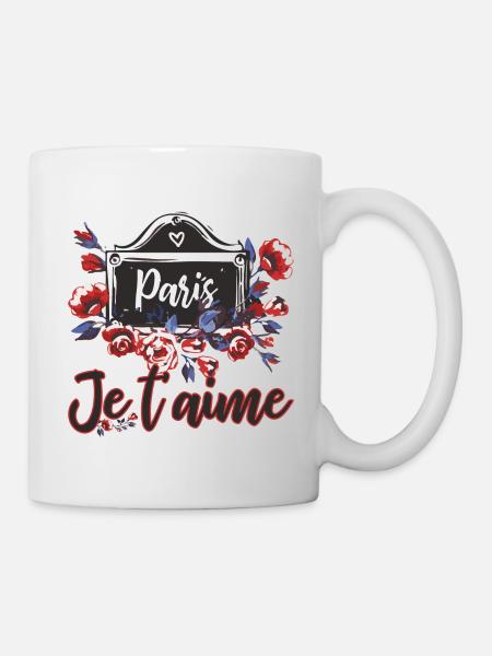 Plaques de rue Paris - Mug blanc - blanc