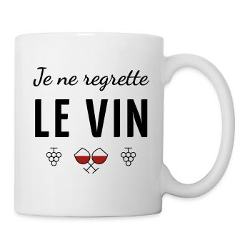 Je ne regrette le vin - Tasse - Weiß - Rechts