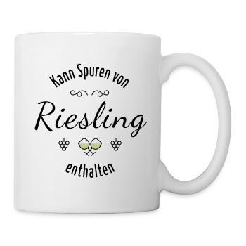 Kann Spuren von Riesling enthalten - Tasse - Weiß - Rechts