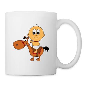 BABY - PFERD - PONY - REITEN - REITERIN - REITER - Tasse - Weiß - Rechts