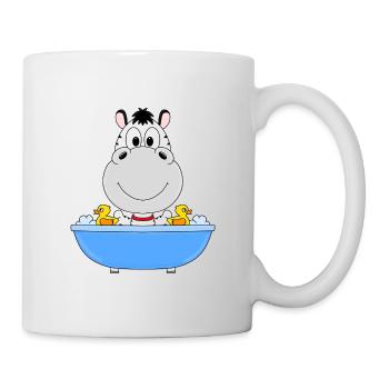 ZEBRA - BADEWANNE - BADEN - TIER - KIND - BABY - Tasse - Weiß - Rechts