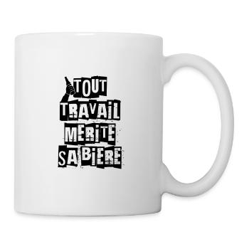 Tout travail mérite sa bière - Mug blanc - blanc - Droite