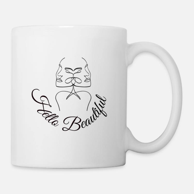 Hello Beautiful - Tasse - Weiß