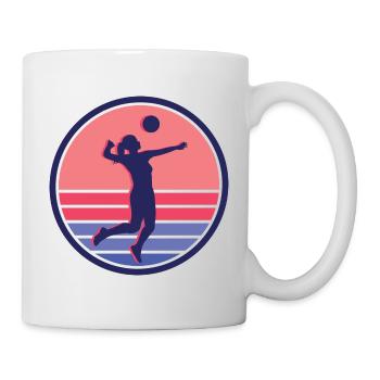 Joueuse de volleyball Joueuse de volleyball Filles Femmes - Mug blanc - blanc - Droite