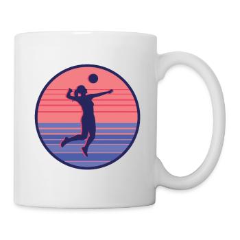 Joueuse de volleyball Joueuse de volleyball Filles - Mug blanc - blanc - Droite