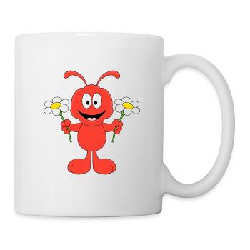 AMEISE - BLUMEN - TIER - KIND - BABY - LIEBE - Tasse - Weiß - Rechts
