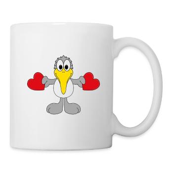 MÖWE - LIEBE - LOVE - MEER - SEE - VOGEL - TIER - Tasse - Weiß - Rechts