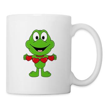 FROSCH - LIEBE - LOVE - TIER - KIND - BABY - Tasse - Weiß - Rechts