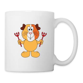 MEERSCHWEINCHEN - TEUFEL -TIER - TIERISCH - Tasse - Weiß - Rechts
