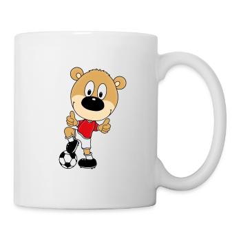 TEDDYBÄR - BÄR - TEDDY - FUßBALL - SPORT - KIND - Tasse - Weiß - Rechts