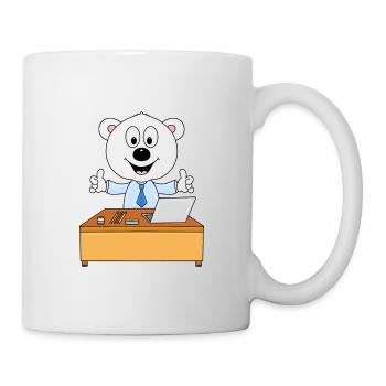 EISBÄR - BERUF - JOB - CHEF - MITARBEITER - TIER - Tasse - Weiß - Rechts