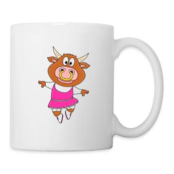 BULLE - STIER - KUH - TANZEN - TÄNZERIN - TIER - Tasse - Weiß - Rechts