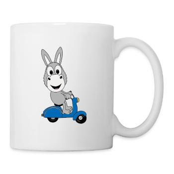 ESEL - ROLLER - TIER - TIERISCH - Tasse - Weiß - Rechts