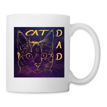 Cat Dad - Cat Father - Cat Head - Univers - Mug blanc - blanc - Droite