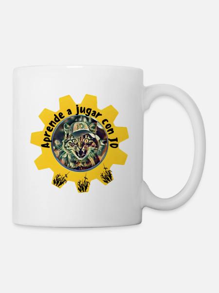 Lerne, wie man mit JD spielt - Tasse - Weiß