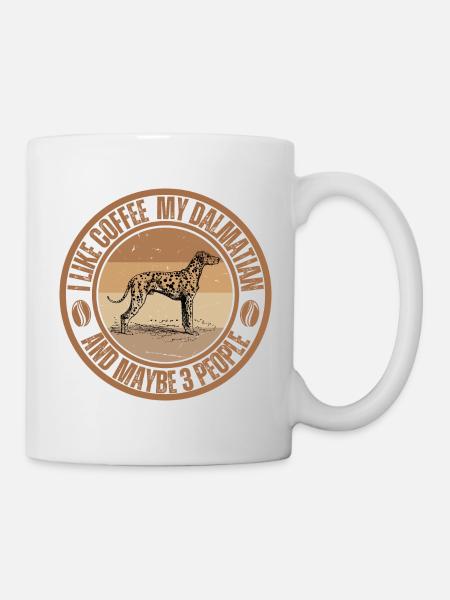 Dalmatiner Kaffee Hund Cafe - Tasse - Weiß