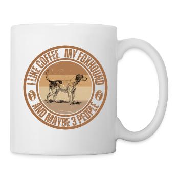 Foxhound Kaffee Retro Hund Cafe - Tasse - Weiß - Rechts