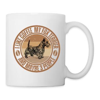 Fox Terrier Café Chien Café - Mug blanc - blanc - Droite