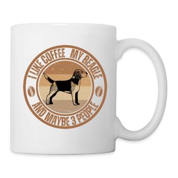 Beagle Kaffee Hund Cafe - Tasse - Weiß - Rechts