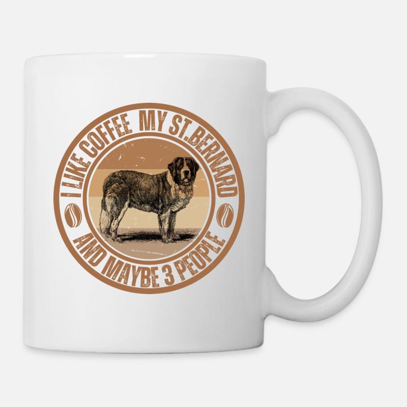 St. Bernard Coffee Dog Cafe - Mug blanc - blanc