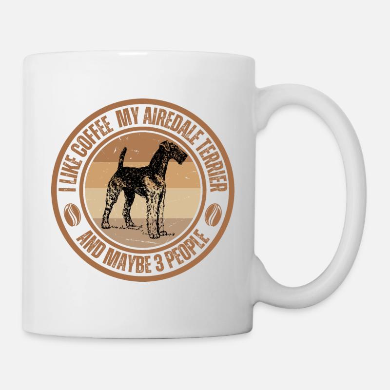 Airedale Terrier Kaffee Hund Cafe - Tasse - Weiß