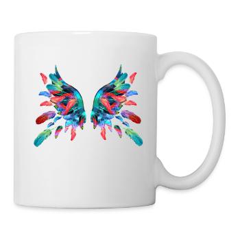 engelsflügel,flügel,angelwings,federn,feder - Tasse - Weiß - Rechts