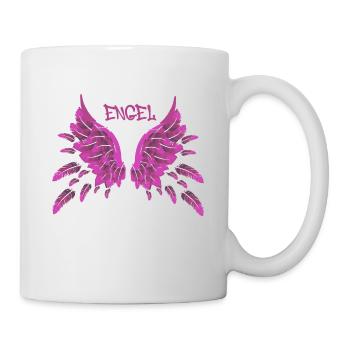 engel,pink,federn,angelwings,Flügel - Tasse - Weiß - Rechts