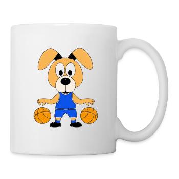 HUND - BASKETBALL - SPORT - TIER - KIND - BABY - Tasse - Weiß - Rechts
