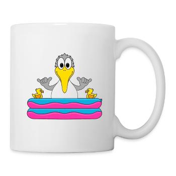 MÖWE - POOL - SHAKA - MEER - SEE - BADEN - SOMMER - Tasse - Weiß - Rechts