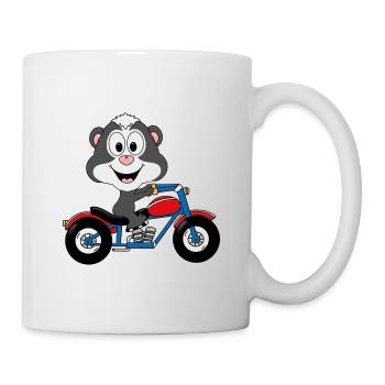 STINKTIER - MOTORRAD - BIKER - TIER - TIERISCH - Tasse - Weiß - Rechts