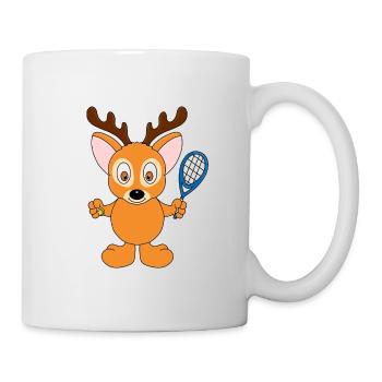 REH - TENNIS - SPORT - TIER - TIERISCH - BABY - Tasse - Weiß - Rechts