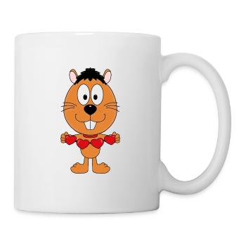 OTTER - BIBER - MARDER - LIEBE - TIER - VERLIEBT - Tasse - Weiß - Rechts
