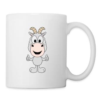 ZIEGE - TIER - TIERISCH - KIND - BABY - FUN - Tasse - Weiß - Rechts