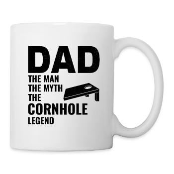Cornhole Dad Bean Bag Toss Lawn Game Fathers day - Mug - white - Right