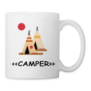 camping bivouac outdoor camping - Mug - white - Right