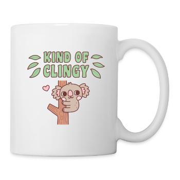 Süßer Koala auf Baum Art von anhänglich lustig - Tasse - Weiß - Rechts