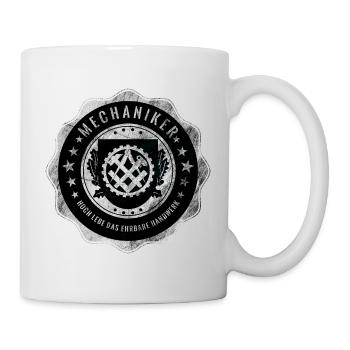 Mechaniker, Handwerkswappen - Tasse - Weiß - Rechts