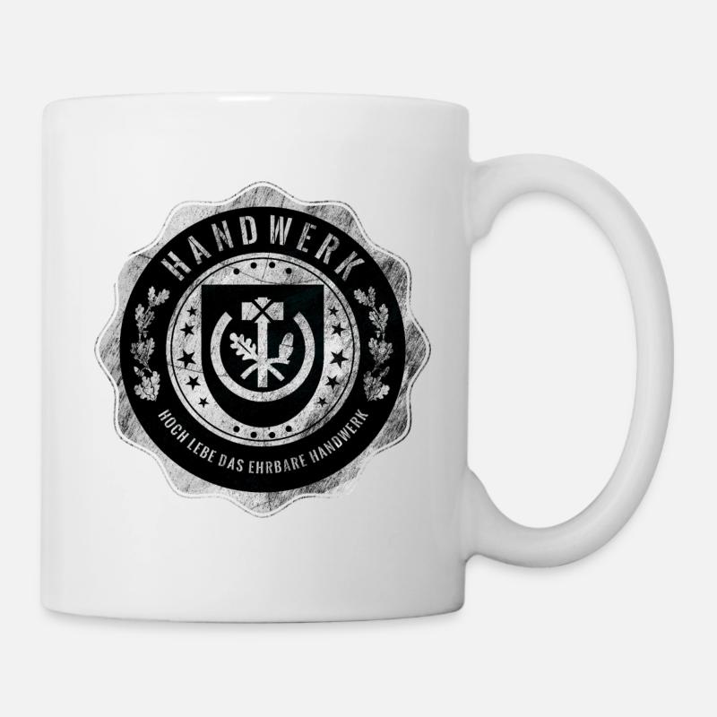 Handwerk, Handwerkerwappen - Tasse - Weiß