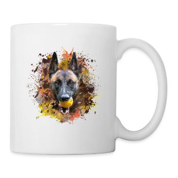 malinois à la balle - Mug blanc - blanc - Droite