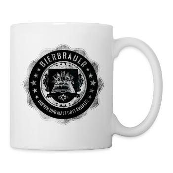 Bierbrauer, Zunft, Handwerk, Wappen - Tasse - Weiß - Rechts
