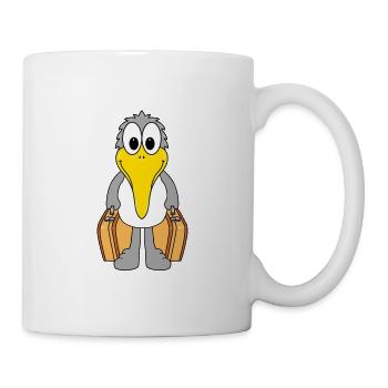 MÖWE - KOFFER - REISE - URLAUB - AUSWANDERER - Tasse - Weiß - Rechts
