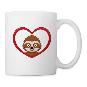 LIEBE - LOVE - FAULTIER - TIER - KIND - BABY - Tasse - Weiß - Rechts