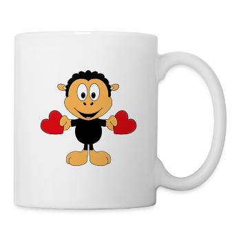 SCHAF - LIEBE - LOVE - TIER - KINDER - BABY - Tasse - Weiß - Rechts