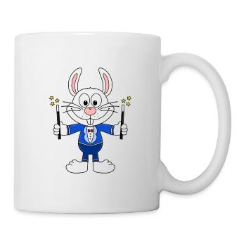 HASE - MAGIER - ZAUBERER - TIER - KIND - BABY - Tasse - Weiß - Rechts