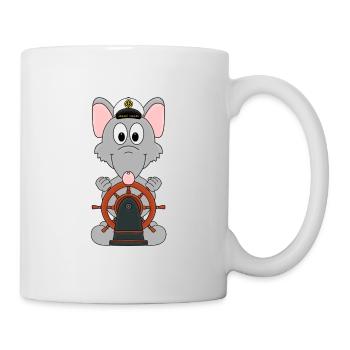 WASSERRATTE - KAPITÄN - RATTE - BOOT - SCHIFF - Tasse - Weiß - Rechts