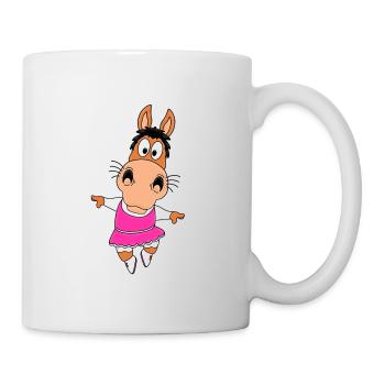 PFERD - PONY - TANZEN - TÄNZERIN - BALLETT - TIER - Tasse - Weiß - Rechts