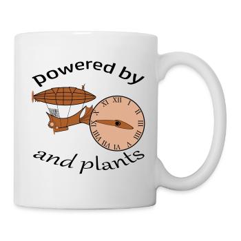 powered by steampunk and plants - Tasse - Weiß - Rechts