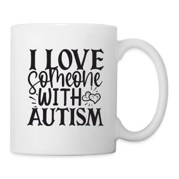 J’aime quelqu’un avec l’autisme - Mug blanc - blanc - Droite