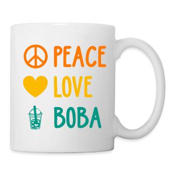 Peace Love Boba Graphic Tea Lover Tea Drinker Bubb - Tasse - Weiß - Rechts