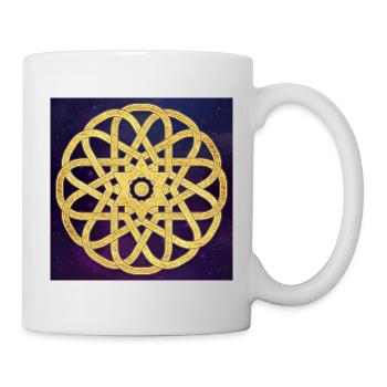 sacred geometry, abundance wealth health - Uni - Mug - white - Right